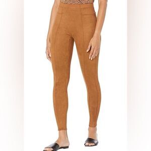 Spanx Faux Suede Leggings in Caramel
